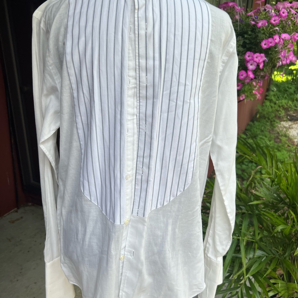 Nordstrom White Dress Shirt with Pleated Front